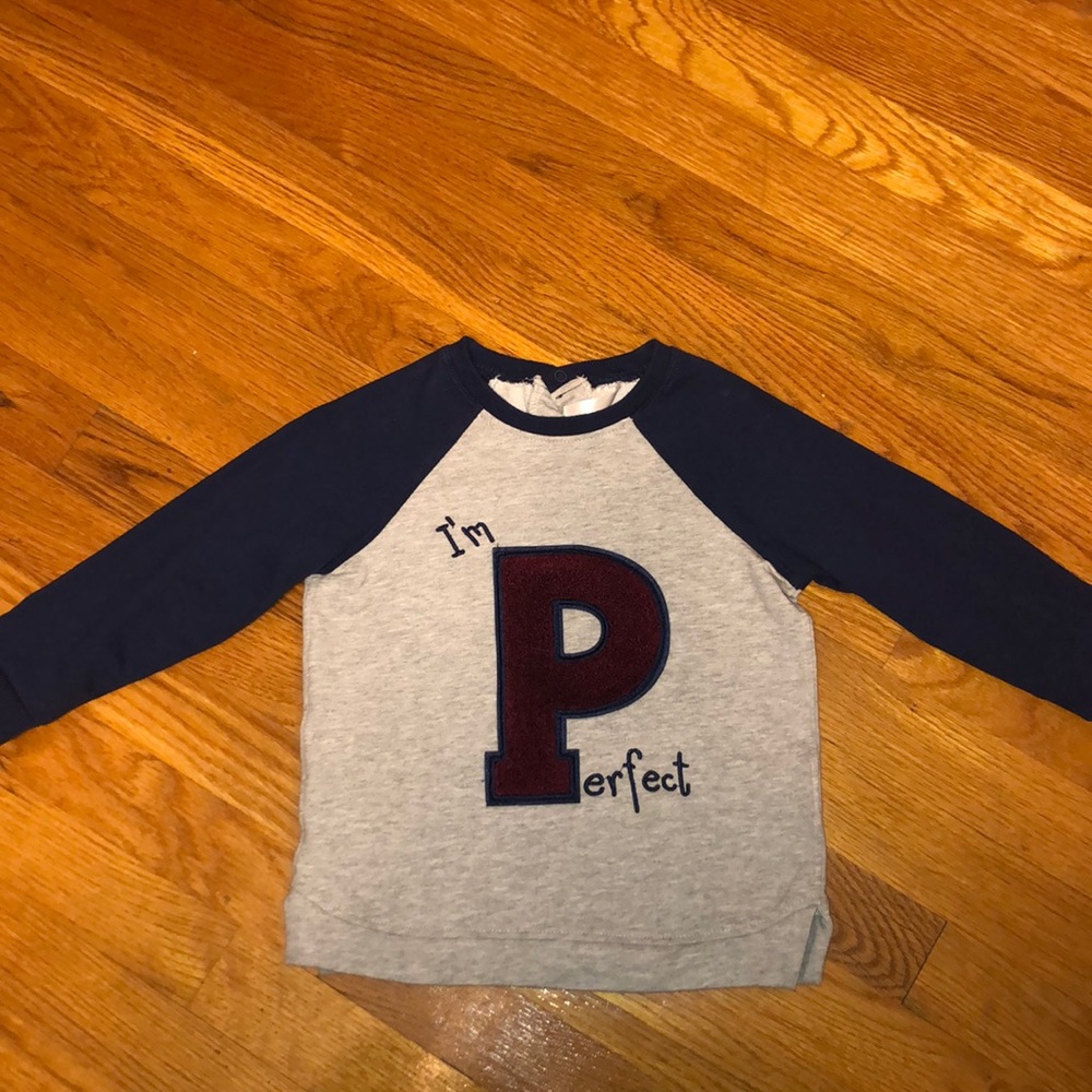 Gray and Blue H&M thin sweat material shirt